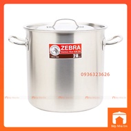 Zebra High Stew Pot 17.2L Stainless Steel 304 Monolithic 28cm (171028) - Imported Goods Thailand