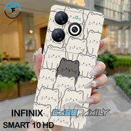 [GCR106]Fashion case Infinix Smart 10 HD / 8 / 8 HD / 8 PRO / 8 PLUS Hot 40i Cat Wallpaper Motif