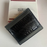 HORSE กระเป๋าสตางค์ กระเป๋าสตางค์ผู้ชาย กระเป๋าตัง กระเป๋าเงิน หนังแท้ ทรงสั้น