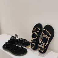 Kazima| Teva Voya Infinity Woven Sandals All Black Roman Webbing TV1019622