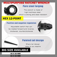 Big size dual ratchet 46 x 50 mm wrench black DOUBLE SIDE SOCKET RATCHET SCALDFOLD WRENCH SPANNER