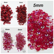 Red Sequins Flower Bowl 10gm/pack (Labuci DIY/embroidery/jahitan manik) Sold by MarvelBeads Official