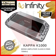 INFINITY KAPPA K1000 Monoblock Amplifier, 1000W RMS (2 Ohm), 2600W Peak