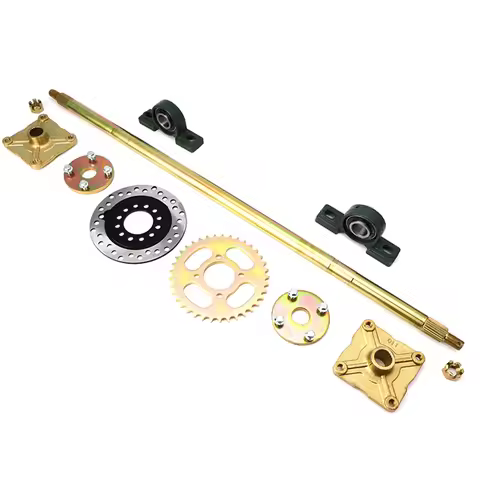 600MM 650MM Rear Axle Assy With 428# 37T Sprocket 160mm Brake Disc UCP205 Bearing For DIY Electric G