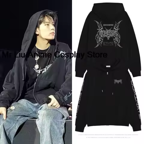2025 'dominATE' World Tour Zip Up Hoodie Women Men Harajuku Sweatshirt Streetwear Hip Hop Zipper Hoo