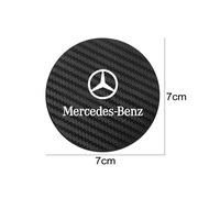 2pcs carbon fiber car sink coaster suitable for Mercedes Benz  C180L C200L C260L GLK GL ML GLA E300L E260L car interior accessories