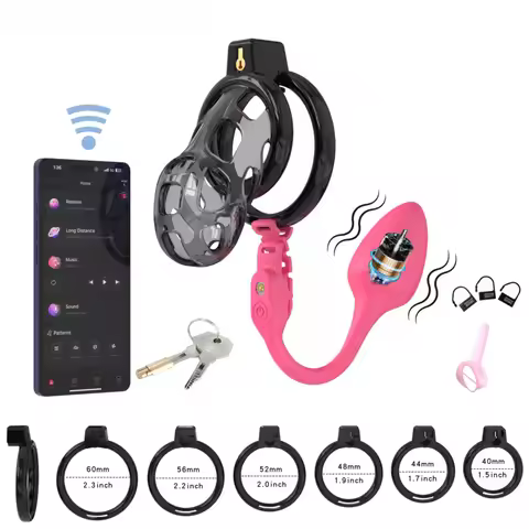 Male Chastity Cage with Catheter: Anal Vibrators & Cock Cage – Chastity Devices for Bondage Slave To