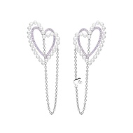 [Include Box] HEFANG HEFANG Barbie Heart Chain Earrings Fashion Earrings Birthday Gift