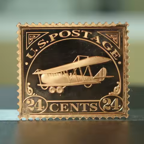 Drop Shipping 1 Oz Copper Cur Jenny Bi Plane Stamp Bar B24