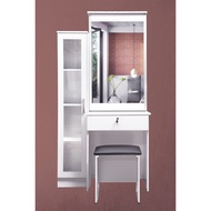 [SIAP PASANG] LUDY Meja Make Up Table Sliding Door Dressing Table With Mirror Meja Solek Meja Makeup