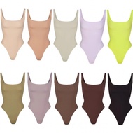 BWUH Skims Golden Kardashian FITSEVERYBODYSQUARENECK Bodysuit Sports Vest Slimmer Look