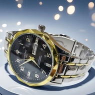 Multi Functional Watch: Calendar, Rhinestones, Luminous, Stainless Steel Strap, Gift.
