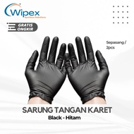 HITAM Black Rubber GLOVES BLACK BLACK/DETAILING GLOVES/NITRILE LATEX GLOVES GLOVE GLOVES/Thick HANDGLOVE