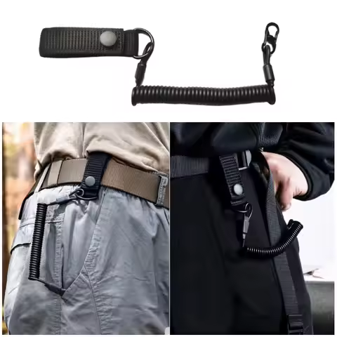 ‘AR15 AR10 M4 M16 Airsoft Glock G17 19 22 34 43X 1911 Pistol Lanyard Rope Anti-lost Spring Safety St