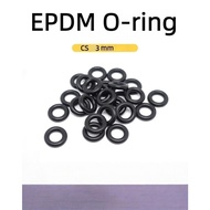 EPDM wire diameter 3mm EPDM black rubber O-ring outer diameter 9-128mm