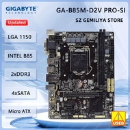 Gigabyte GA-B85M-D2V PRO-SI  Motherboard LGA 1150 Intel B85 support i7-4790 4770T 4570 4130 cpu  DDR