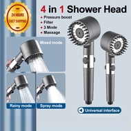 4 In 1 Massagable High Pressure Shower Head With Filter Shower Head High Pressure 3 Mode Water Saving Removable Handheld rain shower 可按摩花洒