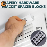 [prettyia] 8x Shade Brackets Spacer Curtain Brackets Parts Replacement Clear Stable Blocks