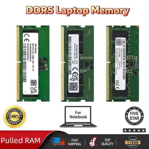 DDR5 Ram 8GB 16GB 4800 5600MHz Laptop Notebook Memory 262-Pin SODIMM Chipset For SK SEC MIC