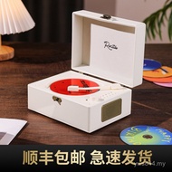 CD Player cd CD Album Portable Player Retro Vinyl CD Bluetooth Speaker Music Audio 5DQ6