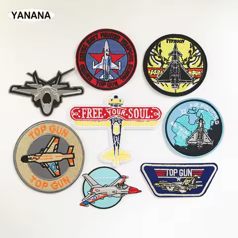 airplane Aircraft Fighter Aeroplane fighter plane jet Badge Iron on stickers Patches for Individual