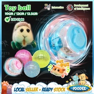 POODEE Hamster Exercise Running Ball Silent Transparent Plastic Wheel Small Pets Reduce Boredom & In