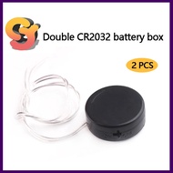 [Ready Stock Supply] 2PCS Dual CR2032 Battery Box 6V 2 CR2032 Button Battery Compartment Round Cryin