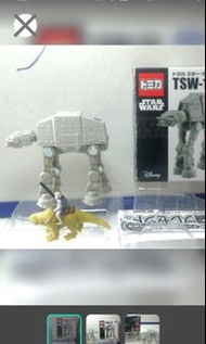 TOMY TOMICA STARWARS 合金AT-AT+白兵騎公仔