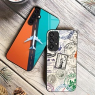 Popular Travel Aircraft 03 Tempered Glass Phone Case For Samsung Galaxy A11 A14 A20 A30 A22 A32 A33 