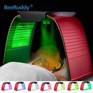 BeeRuddy 8 Colors Led Light Facial Mask Cold Nano Spray Moisturizing Hot Compress UV Light Absorb Ca