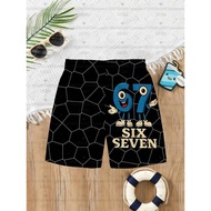 Summer Children's Shorts For Kids 67 Six Seven Italian Brain Rot Math Joke Tops Y2k Game Saying Shor