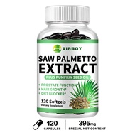 Airboy Saw Palmetto Extract Plus Pumpkin Seed Oil Softgels - Hair Growth & Prostate Health Support -