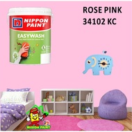 ROSE PINK 34102 KC ( 1L ) Nippon Paint Interior Vinilex Easywash Lustrous / EASY WASH / EASY CLEAN