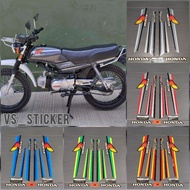 MERAH HIJAU STANDARD STRIPING LIST FOR HONDA WIN 100 1989 1990 MOTORCYCLE RED BLACK BLUE GREEN