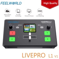 FEELWORLD LIVEPRO L1 V1 Multi Format Video Mixer Switcher 4xHDMI Inputs Camera Production USB3.0 Liv