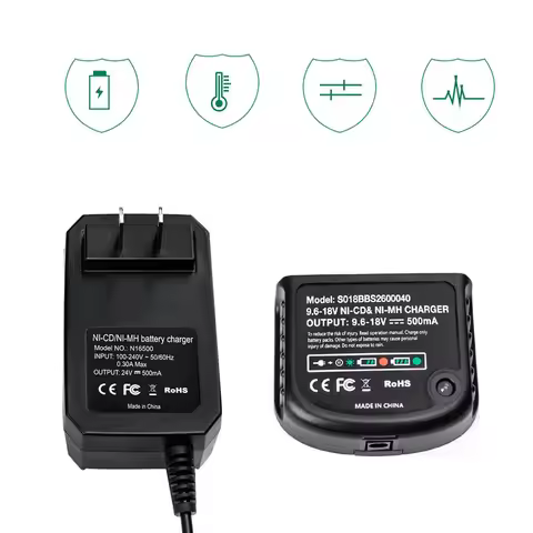 Replacement Charger For Black & Decker 9.6V-18V A12 A12-X HPB18 HPB14 HPB12 HPB96 HPB18-OPE NI-CD NI