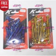 LC135 LC4S LC5S Y15ZR Engine Screw Set KING DRAG Gold/Titanium Blue