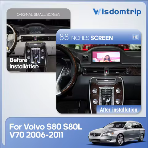 8.8inch For Volvo S80 V70 2011-2014 Car Multimedia Video Player GPS Navigation Radio 4G WiFi Carplay