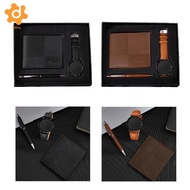 [utruiut0k] Men's Gift Set Creative Decoration Elegant Combination Set Men Wallet Set Gift Box for M