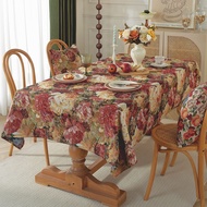 YEYA ผ้าปูโต๊ะลายดอกไม้สำหรับตกแต่งห้องรับประทานอาหาร