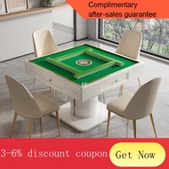 ！Voluntarily Mahjong 🀄Modern Simple and Light Luxury Stone Plate Dining Table Mahjong Table Integrated Three-Purpose Aut
