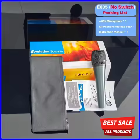 Wholesale Sales 3-PCS Evolution 800 Series E835 No Switch Home Recording Dynamic Vocal Microphone fo