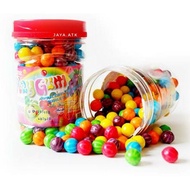 PERMEN KARET BOLA MELON MINI PLAYGUM TUTTI FRUTTI BUBBLE GUM 200 PC