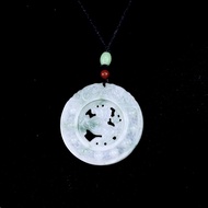 Natural Myanmar Jadeite 天然缅甸翡翠-马到成功 扭转乾坤翡翠吊饰