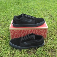 SEPATU VANS120 OLD SCHOOL SKOOL FULL BLACK SEPATU SEKOLAH HITAM POLOS PRIA WANITA TERMURAH