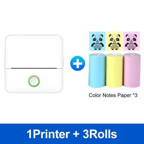 Mini Printer, Thermal Printer Label Maker, Portable Mini Wireless Inkless Printer, Small Pocket Prin