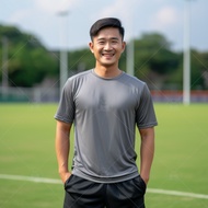 เสื้อกีฬาสีเทา เสื้อบอล คอกลม ผ้า Micro Polyester 100% ระบายอากาศดี ใส่สบาย ไม่ต้องรีด สต็อคแน่น ส่ง
