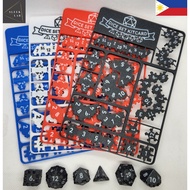 Full Dice Set Kit card Kitcard– D&D Board Game Travel Dice | D4 D6 D8 D10 D12 D20 | Gift