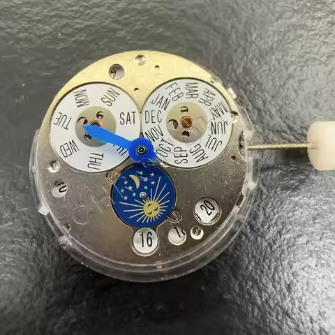 Watch accessories, Chinese multi-functional mechanical movement 6 o'clock stars 12 o'clock weekly ca