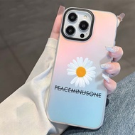 Rainbow color changing matte iphone case Chrysanthemum with missing petals GD 6/7/8/plus/x/xr/xs/11/